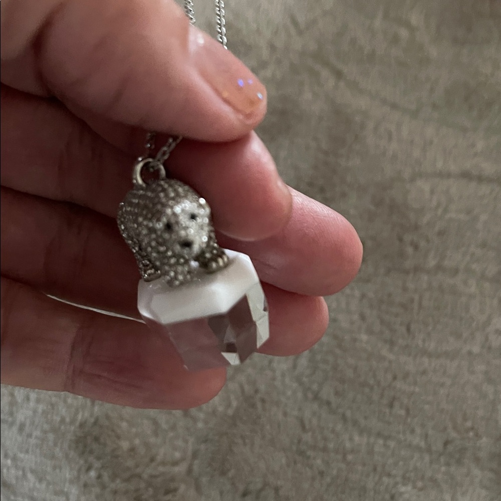 NEW Kate Spade Silver Necklace with Polar Bear Pendant - Picture 4 of 6